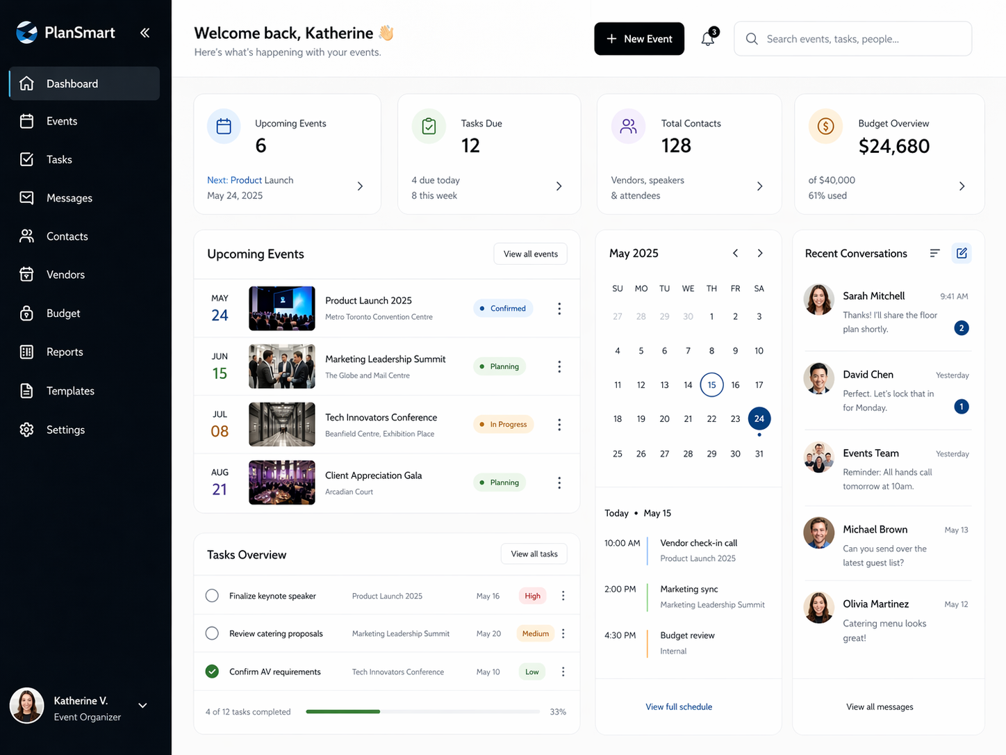 PlanSmart planner workflow view